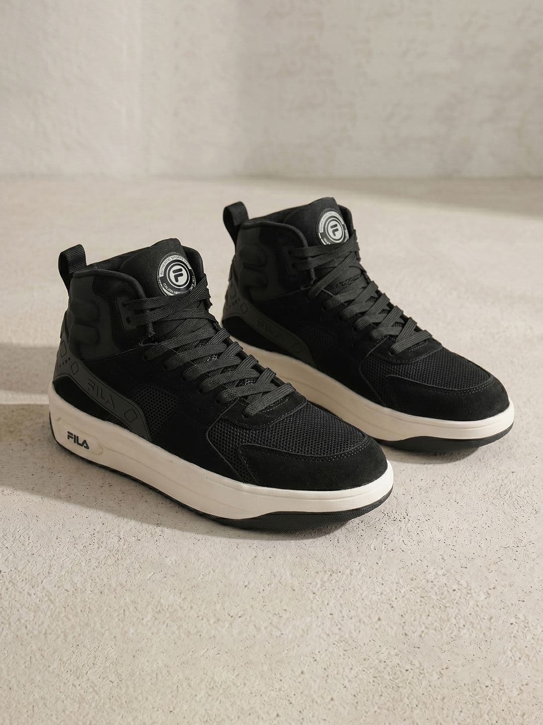 FILA Men ROVAR Offcourt Suede Mid Top Basketball Shoes - view 1