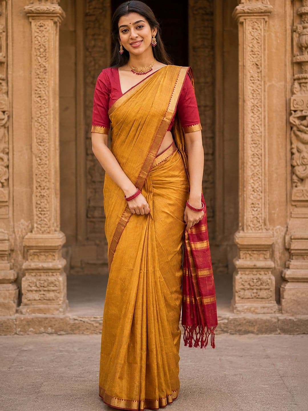 Dhaaga Ghar Designer Kanjeevaram Saree - view 1