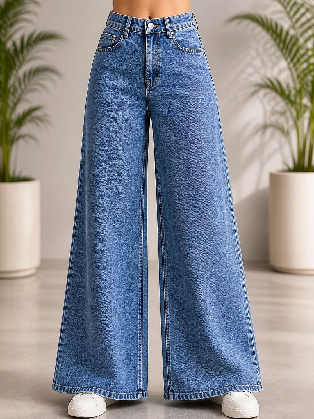 Aarika Women Wide Leg Mid-Rise Stretchable Jeans - view 1