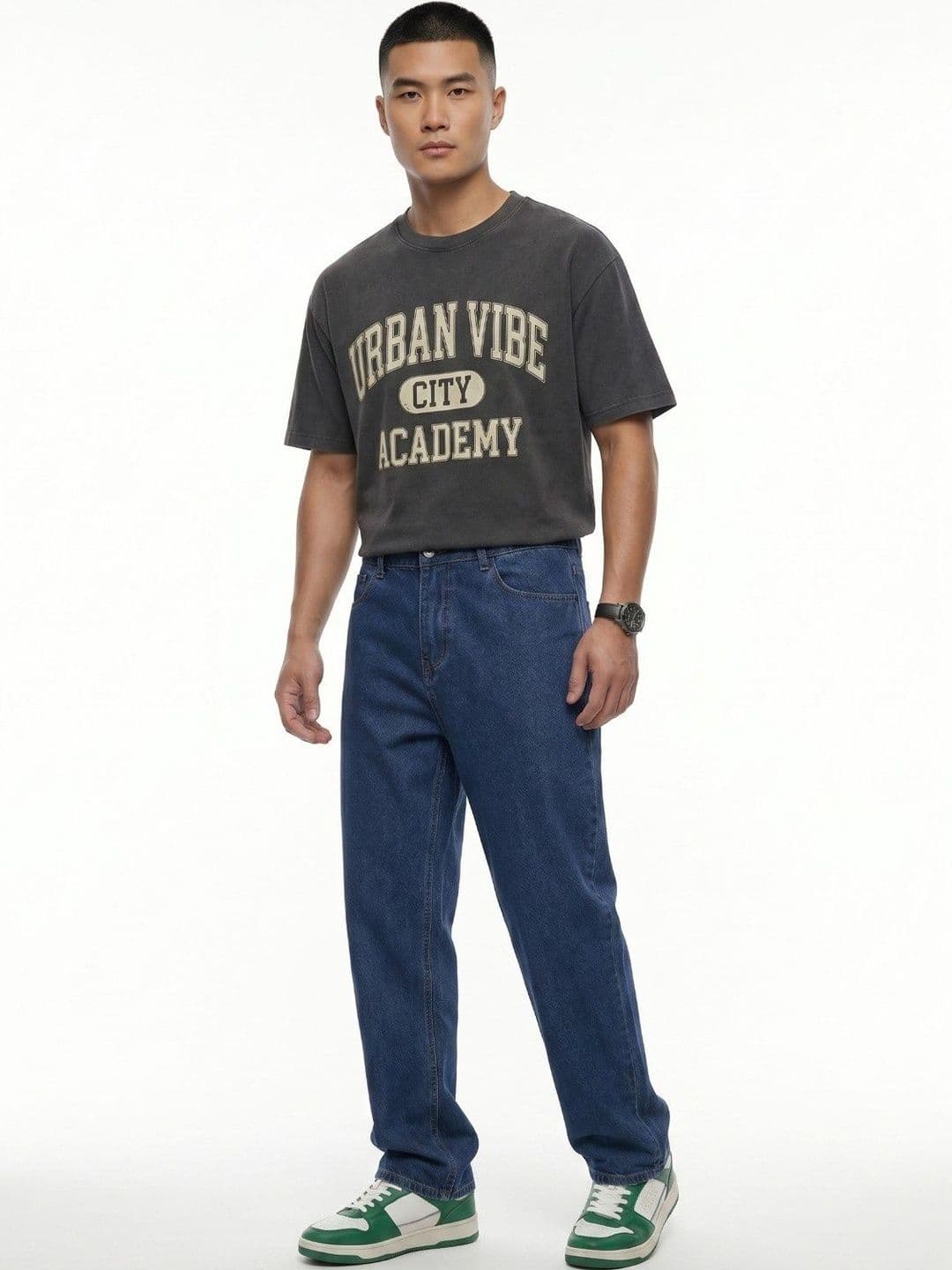 HERE&NOW Men Relaxed Fit Mid-Rise Stretchable Jeans - view 1