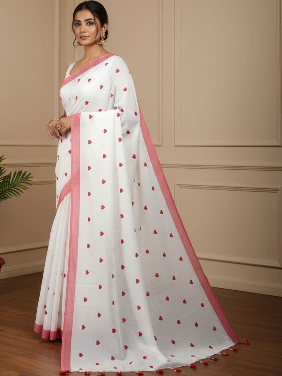 Sangria Abstract Embroidered Woven Design Khadi Saree With Unstitched Blouse Piece - view 1