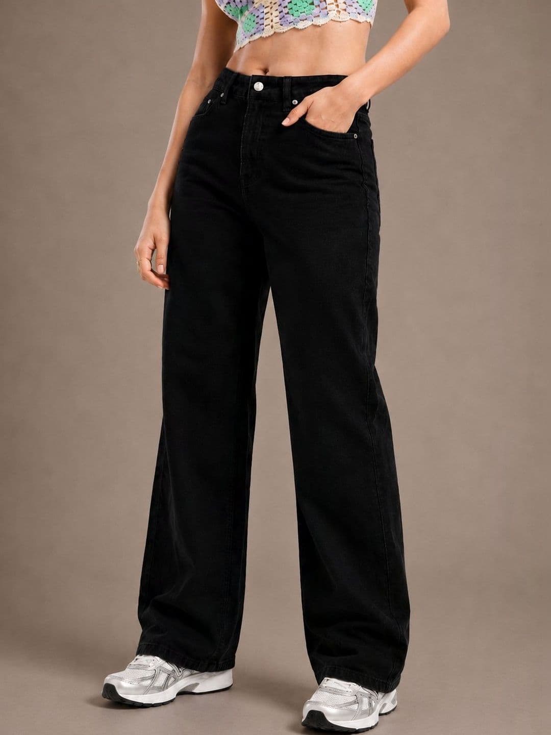 glitchez Women Comfort Wide Leg High-Rise Stretchable Jeans - view 1