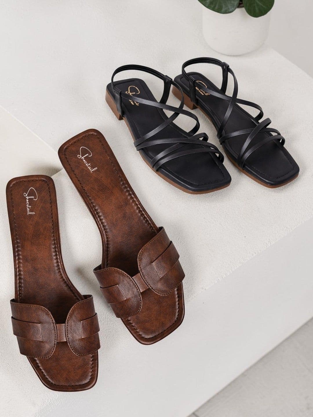 Shoestail Women Open Toe Flats - view 1