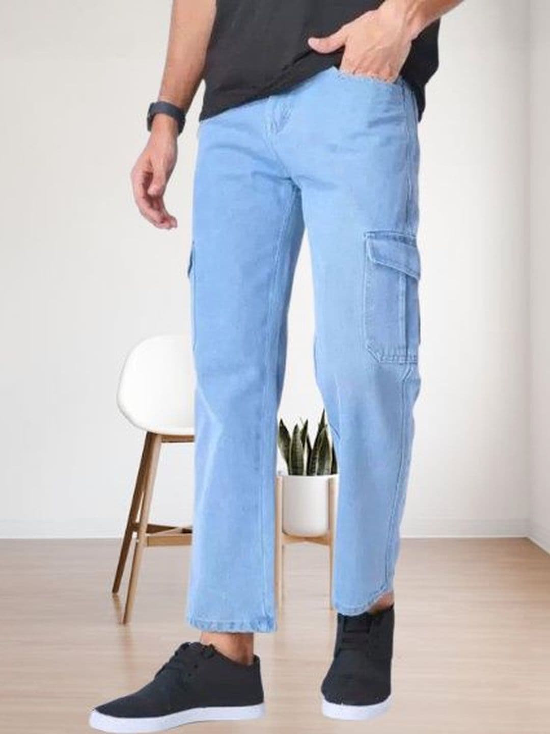 Playfeel Men Loose Regular Fit Mid-Rise Jeans - view 1