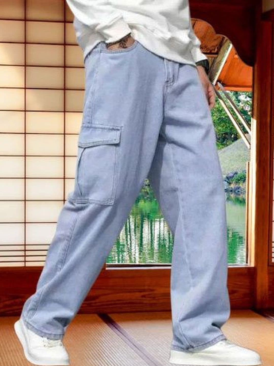 Playfeel Men Loose Regular Fit Mid-Rise Jeans - view 1