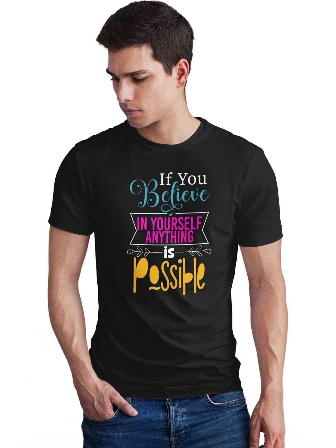 Seekbuylove Men Typography Printed Bio Finish T-shirt - view 1