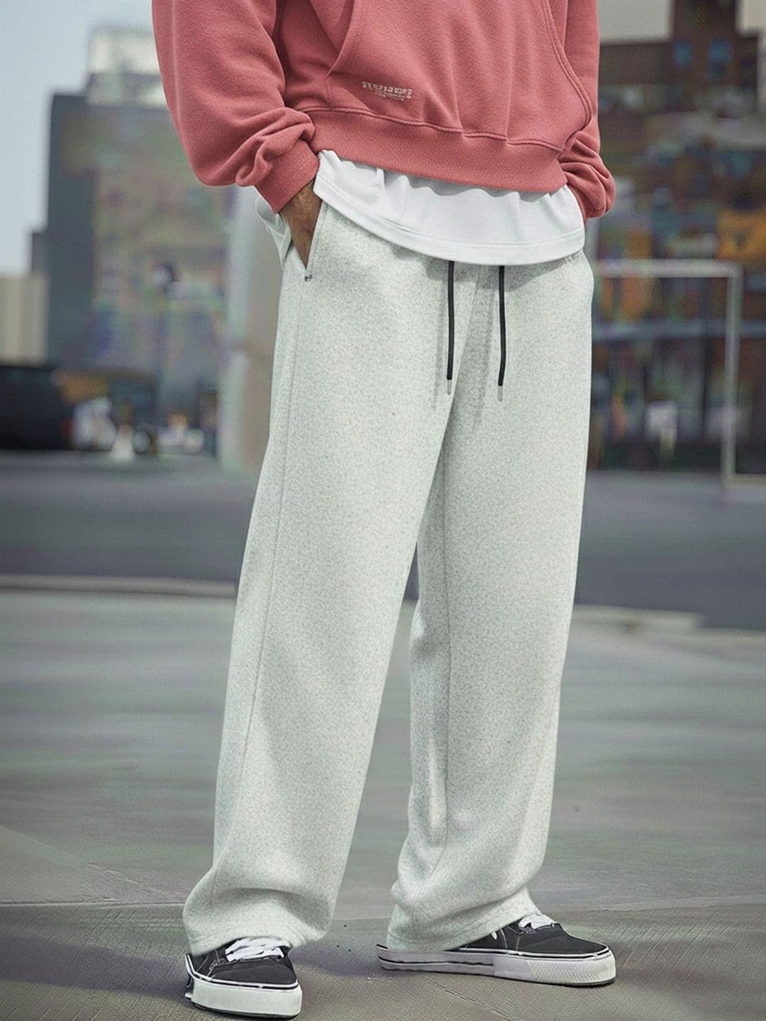 Klowvila Fashion Men Loose Fit High-Rise Easy Wash Trousers - view 1