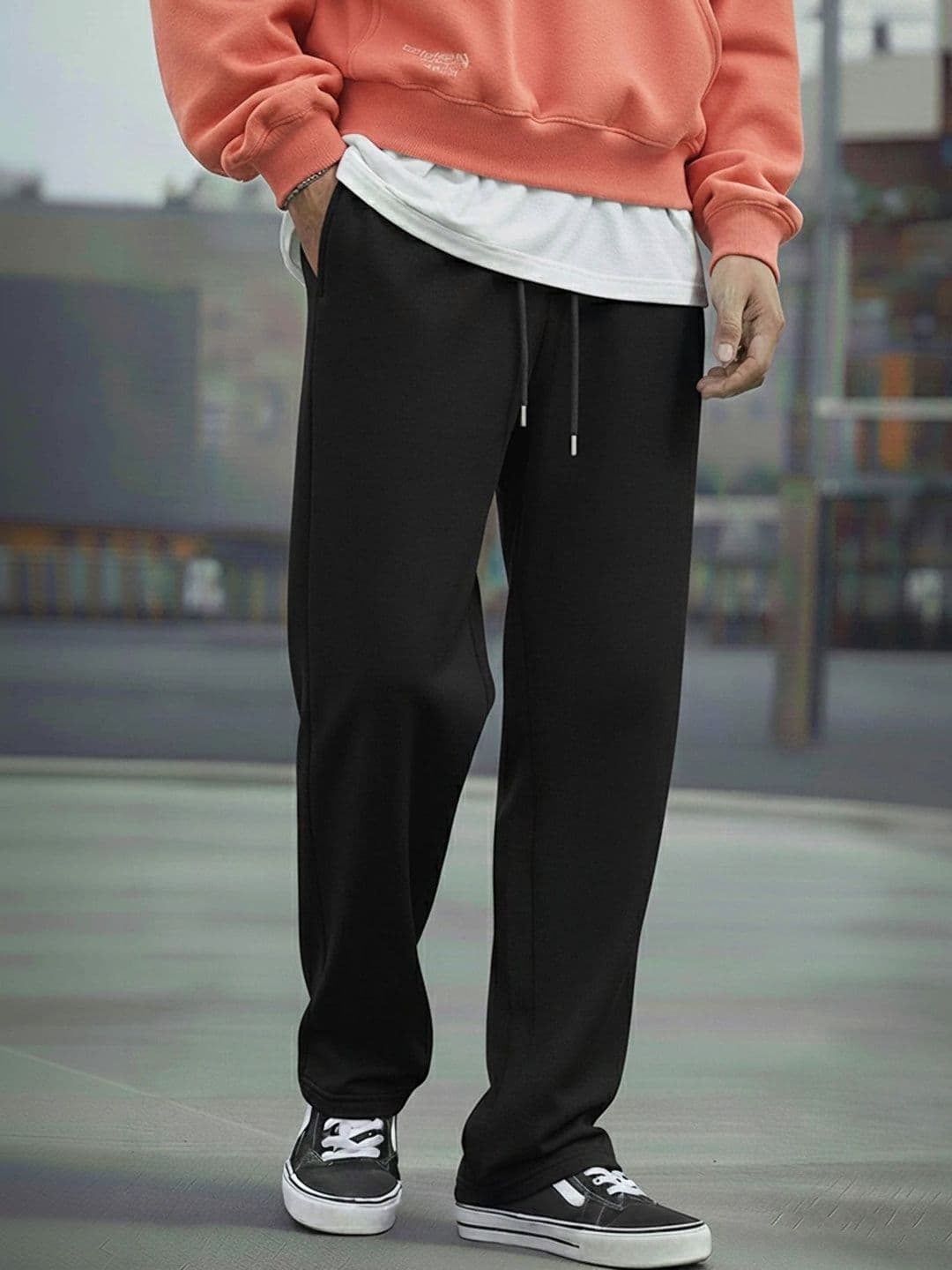Klowvila Fashion Men Loose Fit High-Rise Trousers - view 1
