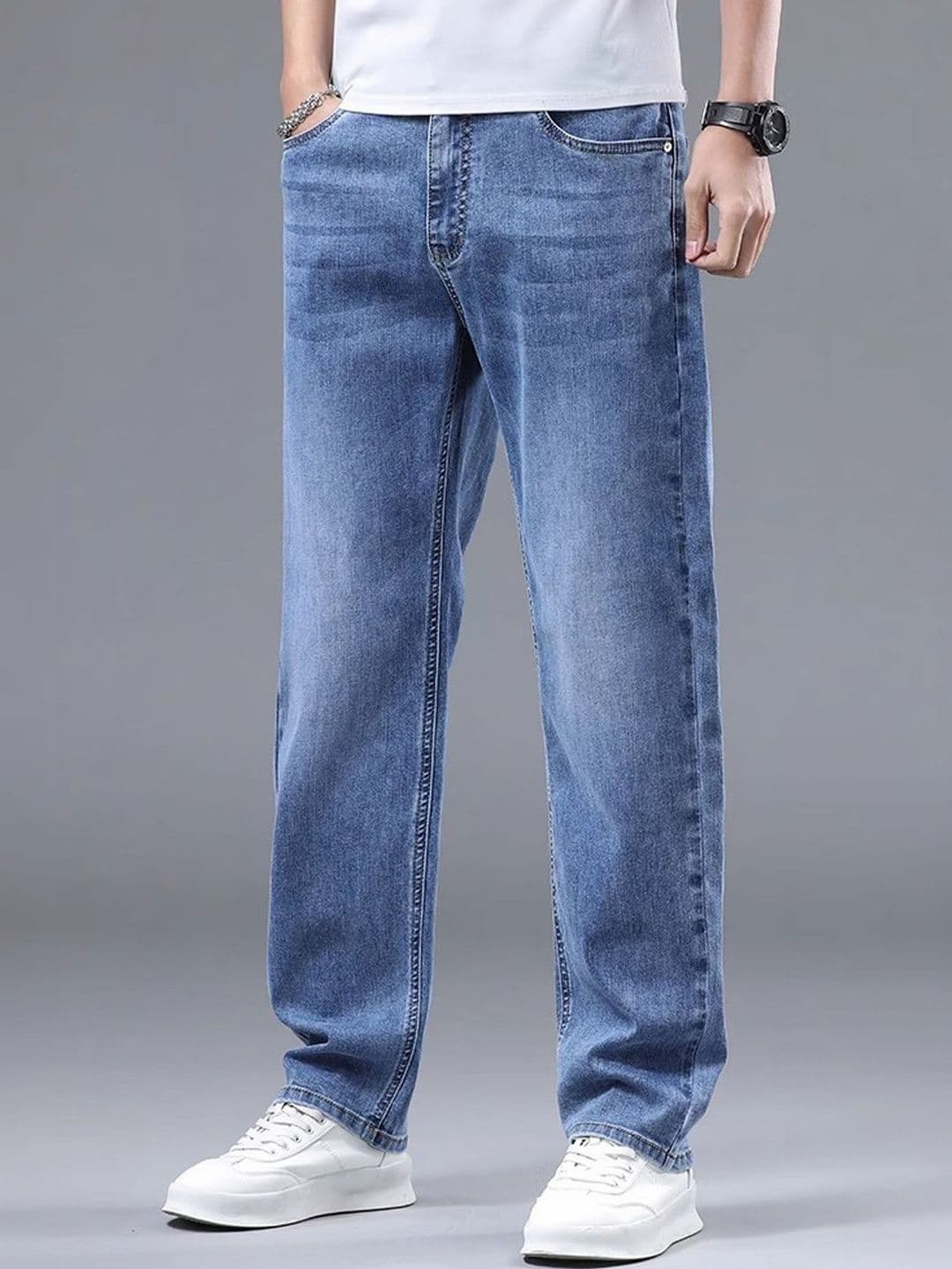 StyleCast Men Straight Fit High-Rise Light Fade Stretchable Jeans - view 1