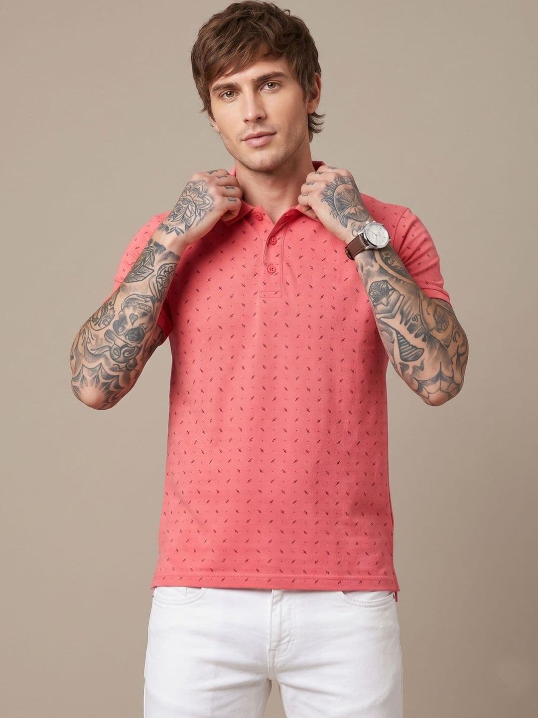 Sztori Men Printed Polo Collar T-shirt - view 1