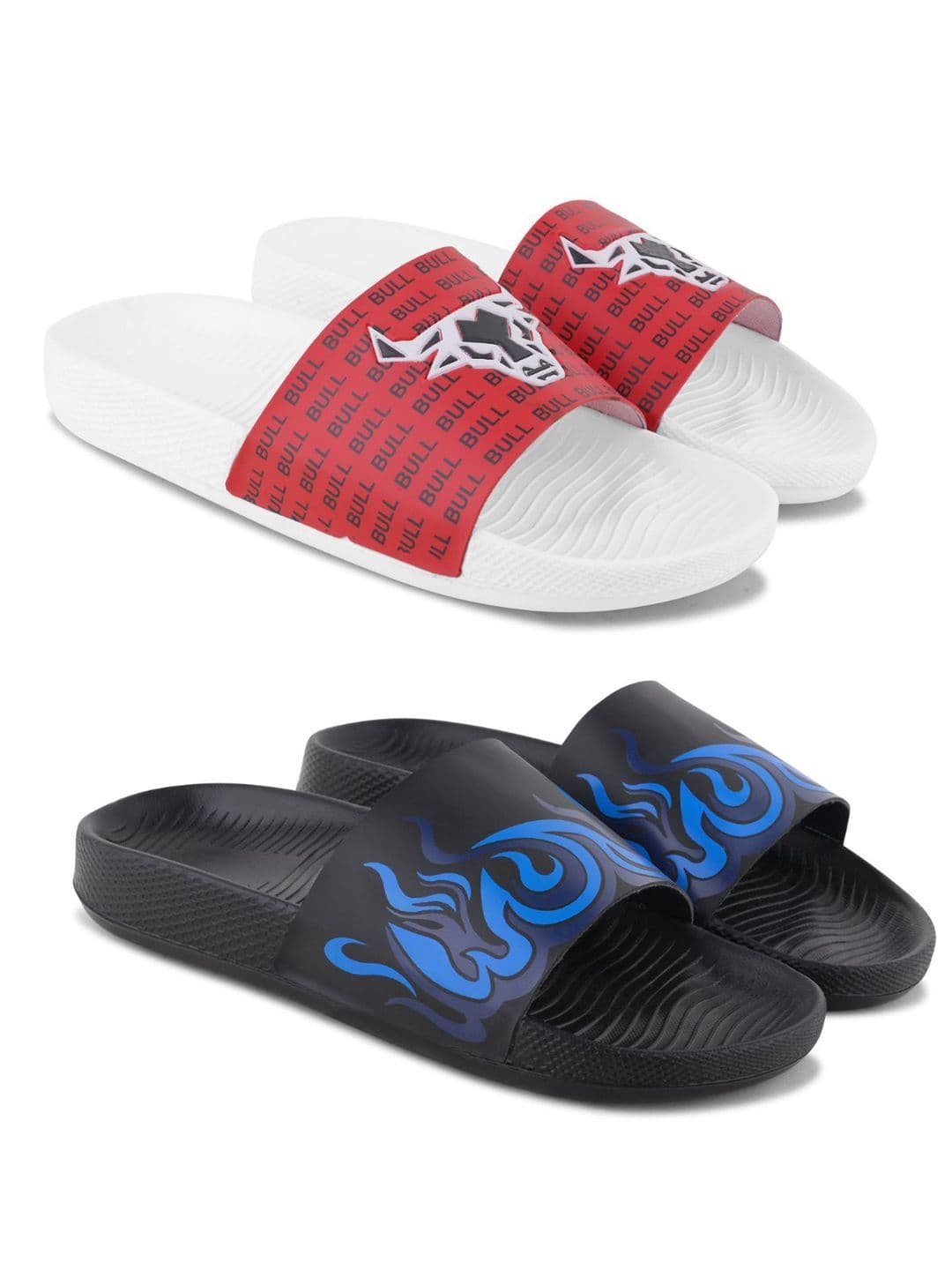 Athree Men Printed Sliders - view 1
