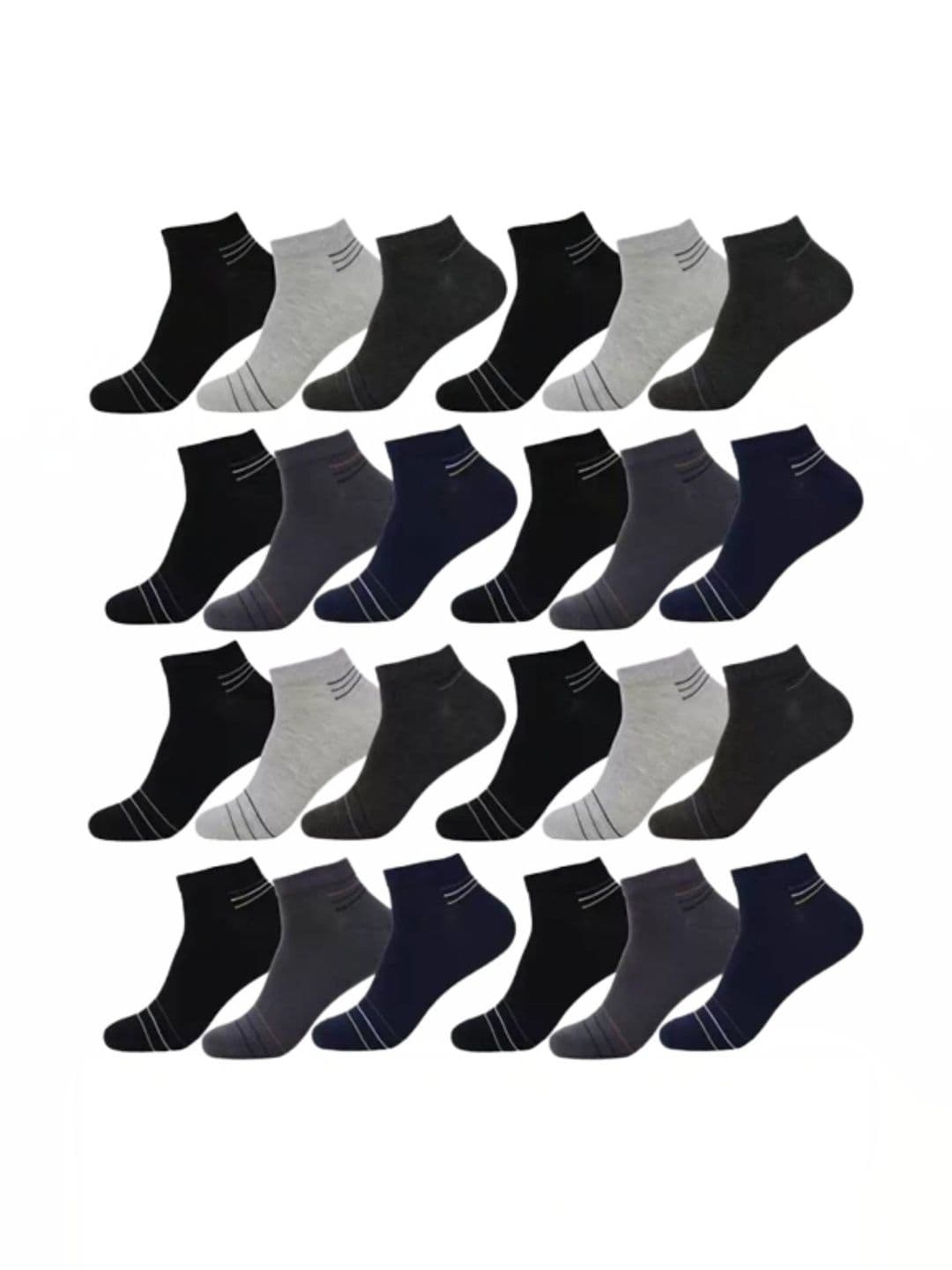 VAPINDIA Unisex Pack of 6 Cotton Patterned Ankle Length Socks - view 1