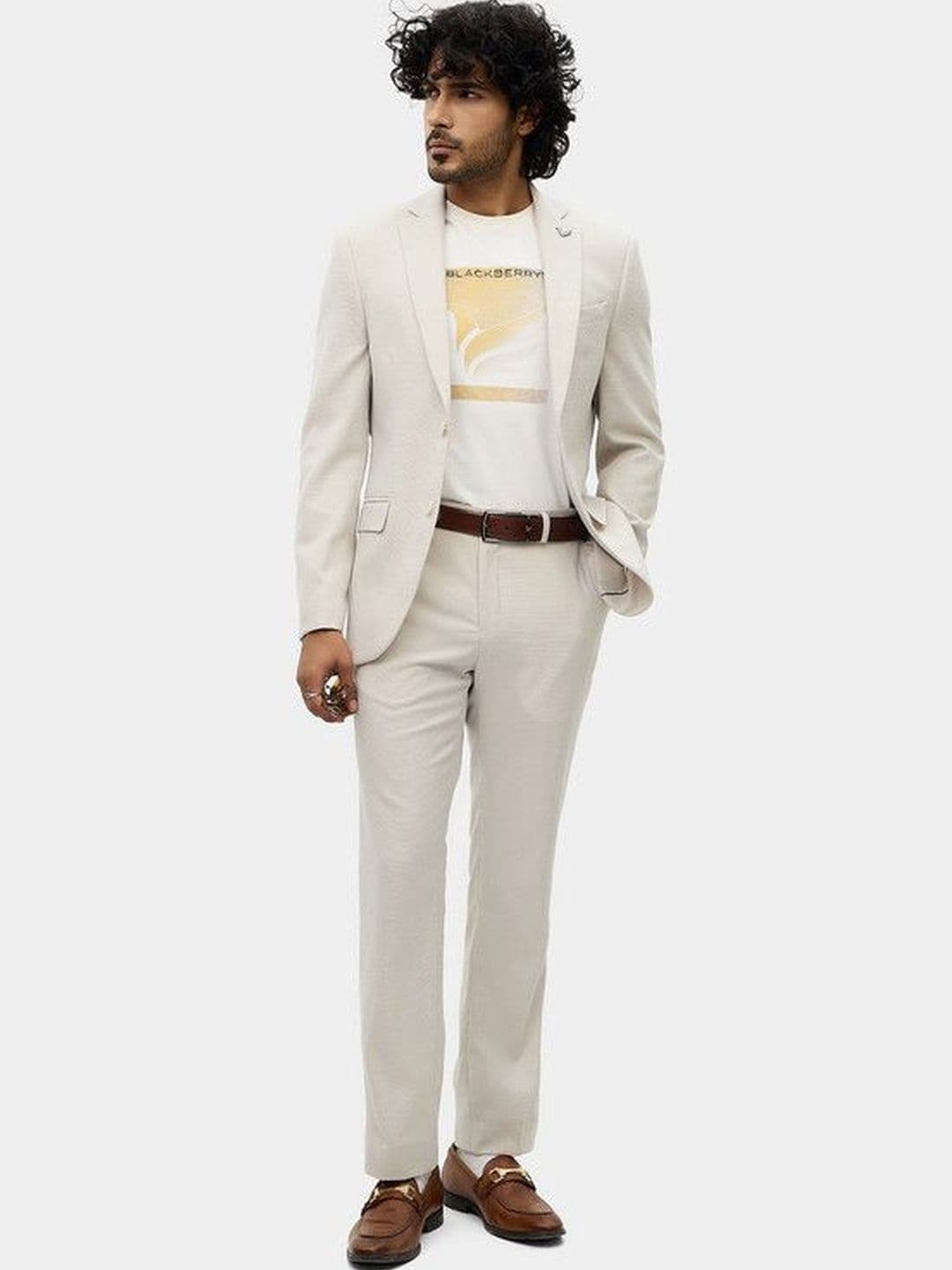 Blackberrys Notched Lapel Slim Fit 2 Piece Blazer and Trousers Suits - view 1