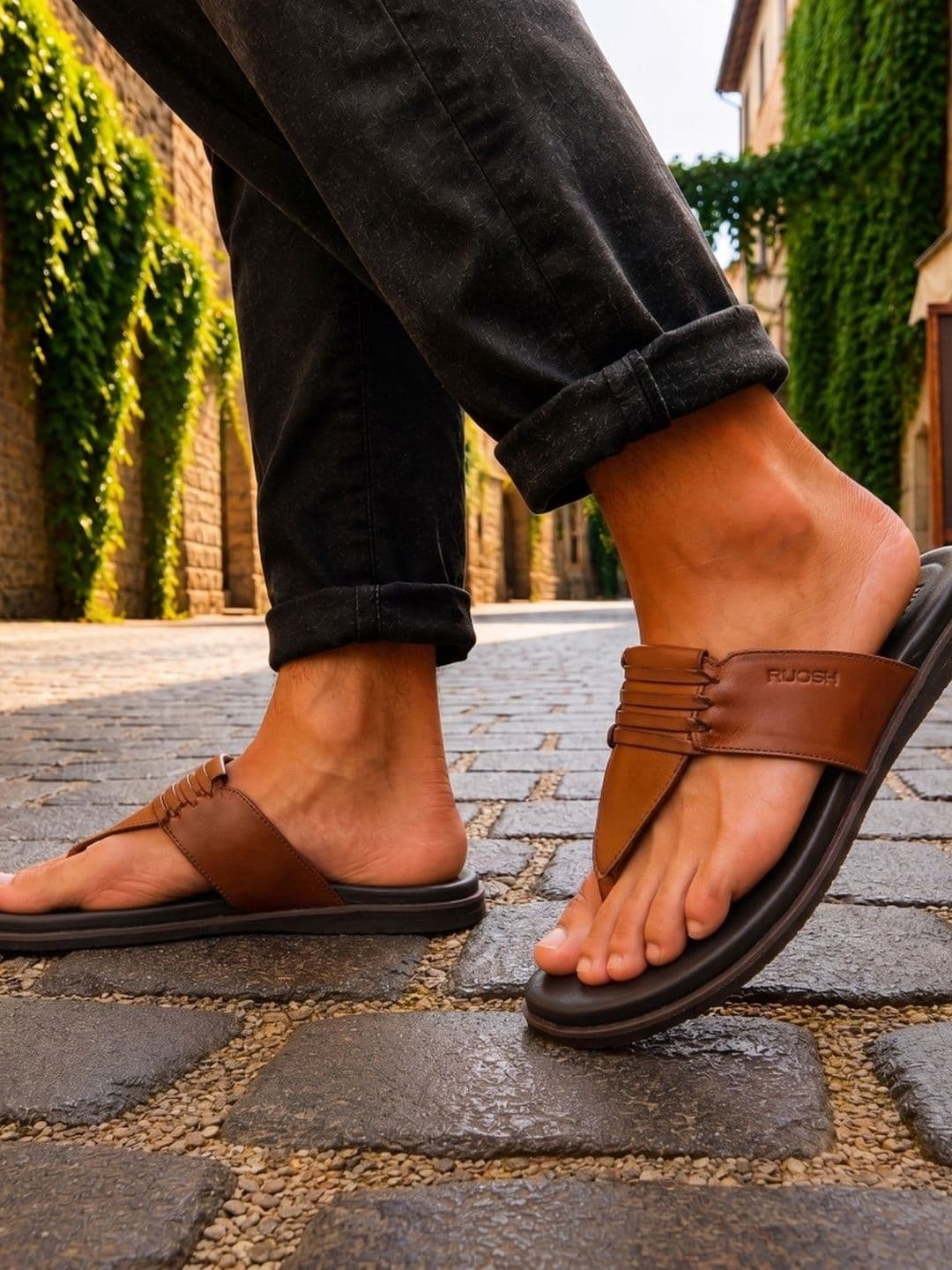 Ruosh Men Leather Core Sandals - view 1