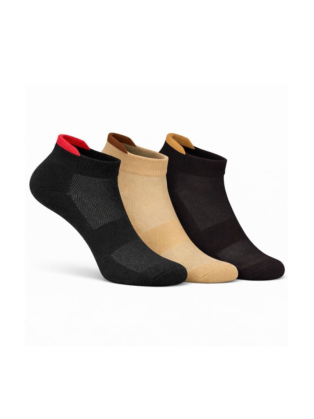 ZULU Unisex Cotton Blend Assorted Colourblocked Ankle Length Socks - view 1