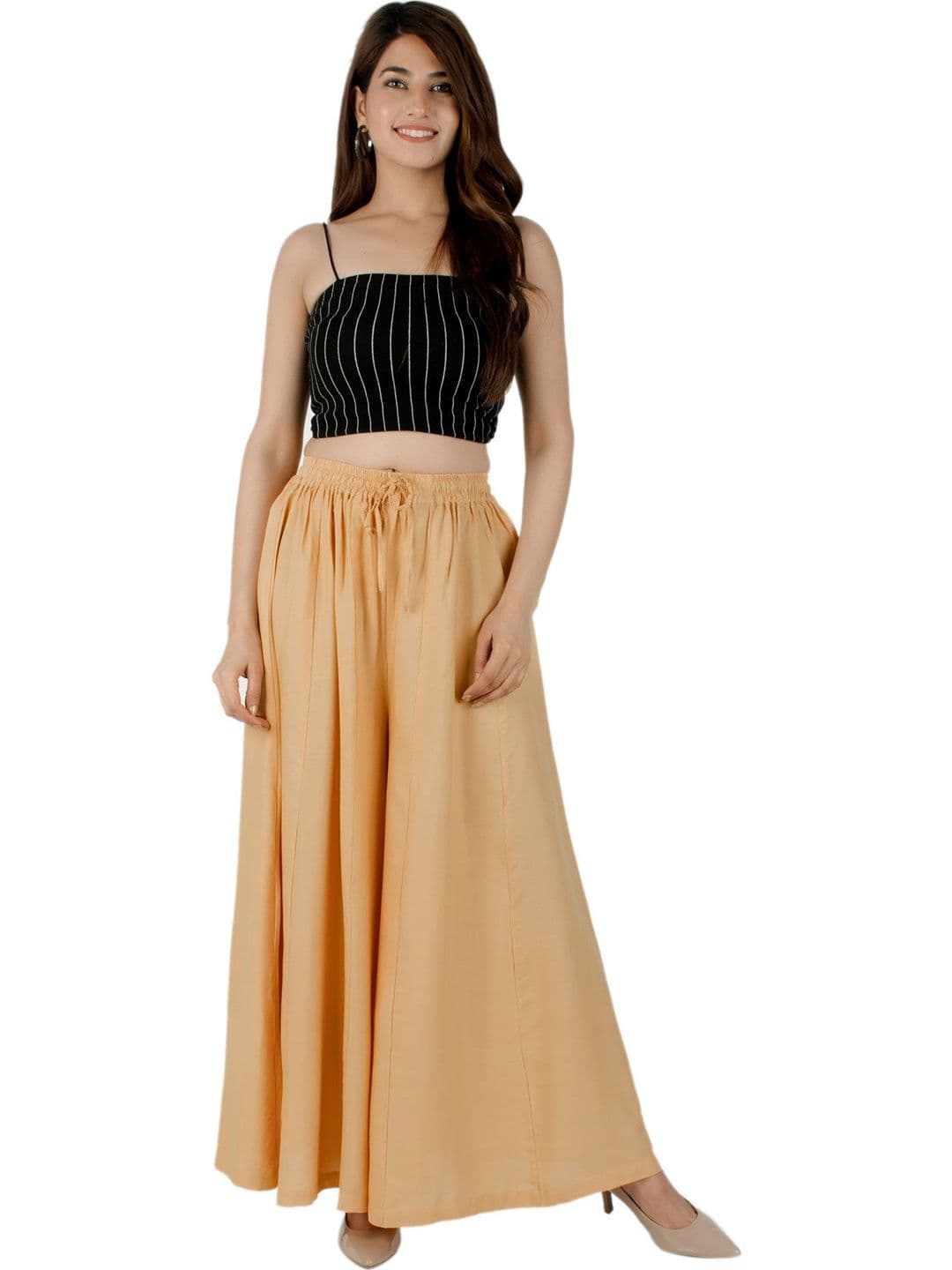 Rajvila Women Flared Handloom Ethnic Palazzos - view 1