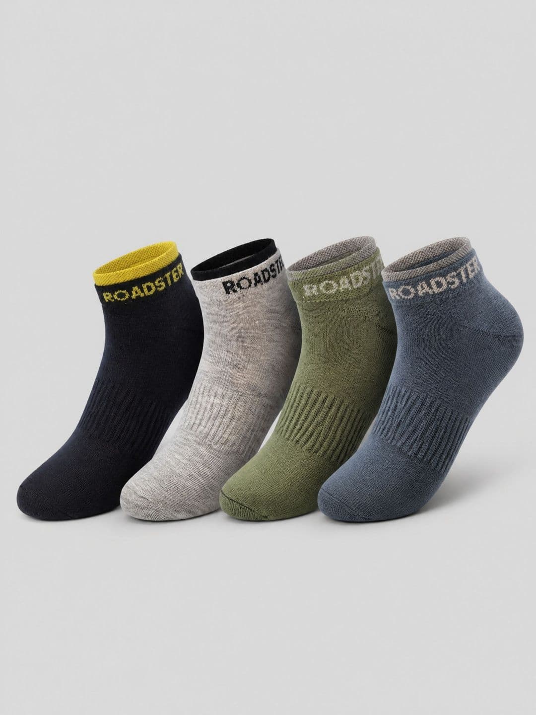 Roadster Men Pack of 4 Cotton Blend Ankle Length Socks - view 1