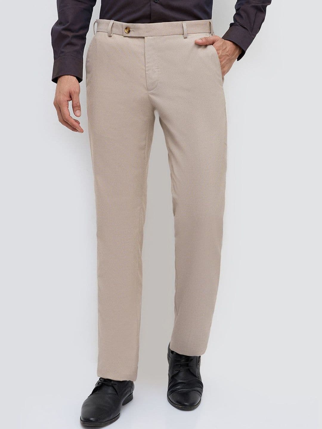 Park Avenue Men Textured Slim Fit Trousers - view 1