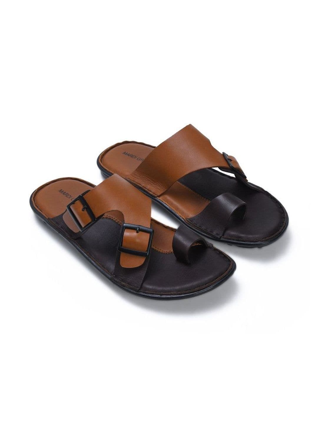 Mardi Gras Men Colourblocked Thong Flip-Flops - view 1