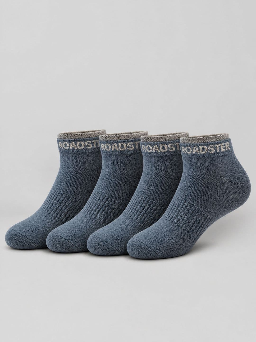 The Roadster Lifestyle Co. Men Set of 4 Cotton Blend Colourblocked Ankle Length Socks - view 1