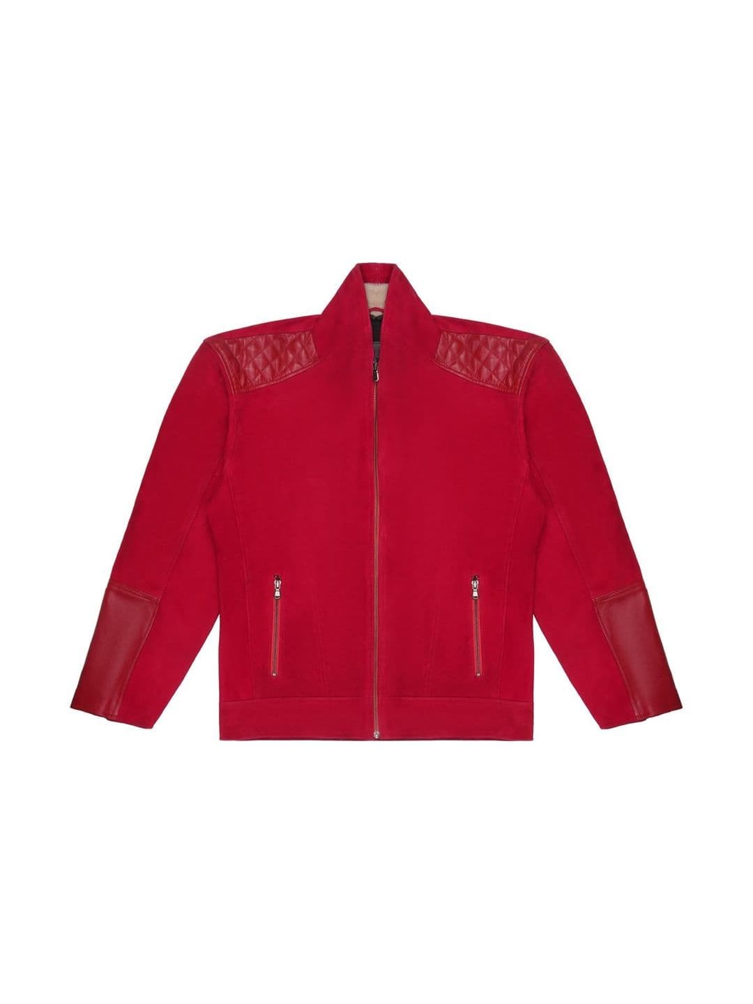 Mark Styling Men Leather Biker Jacket - view 1