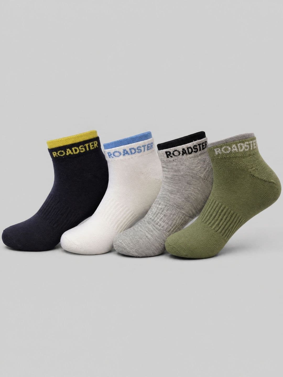 Roadster Men Pack of 4 Cotton Blend Ankle Length Socks - view 1