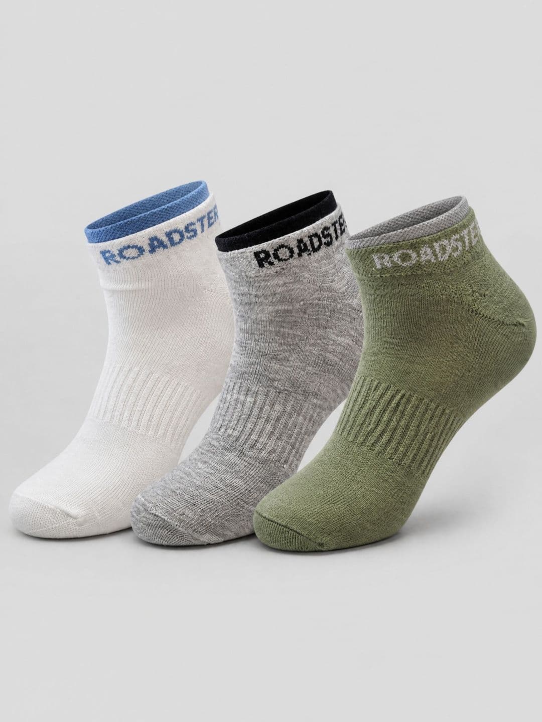 Roadster Men Pack of 3 Cotton Blend Ankle Length Socks - view 1