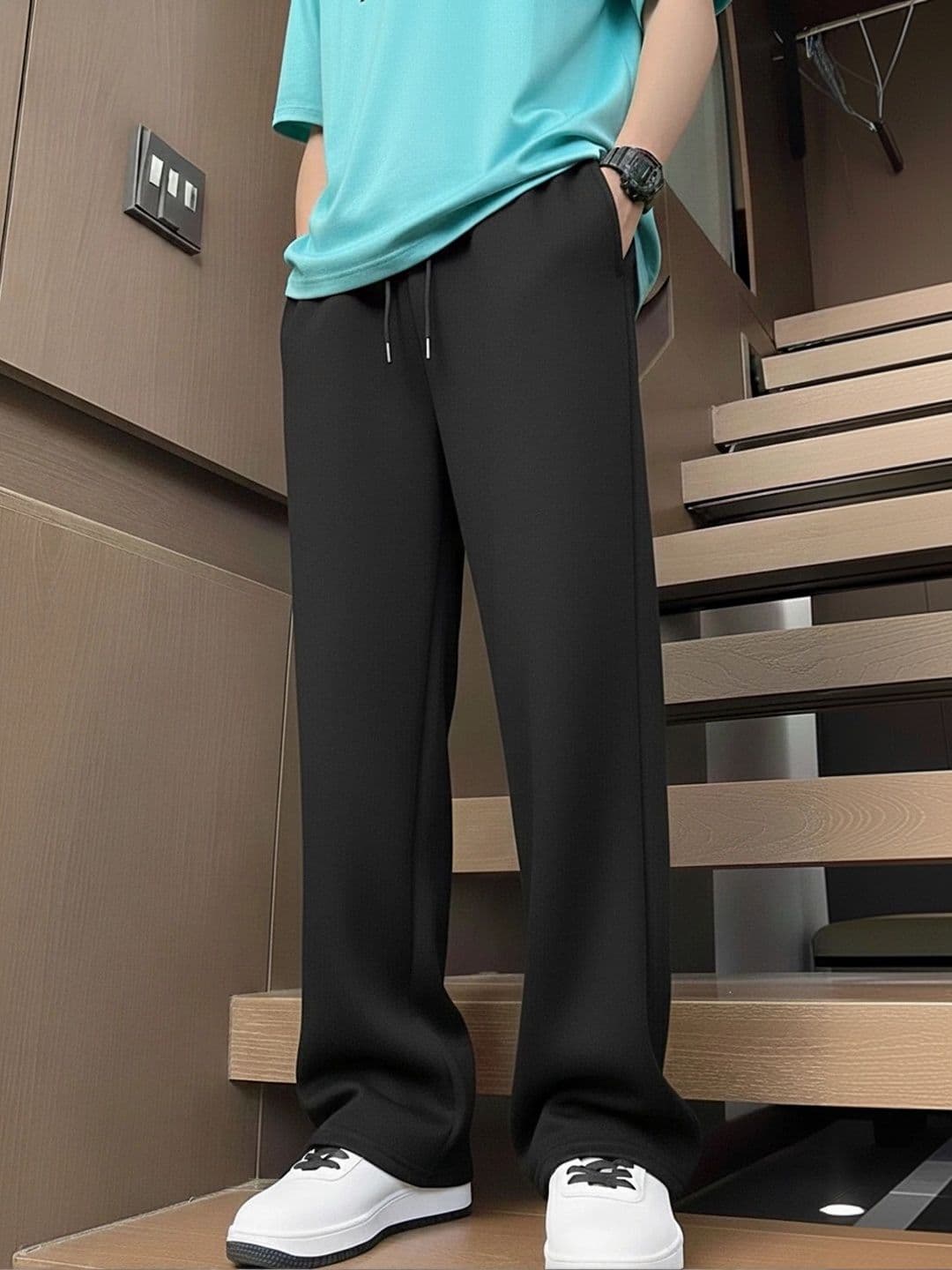 Klowvila Fashion Men Loose Fit High-Rise Trousers - view 1