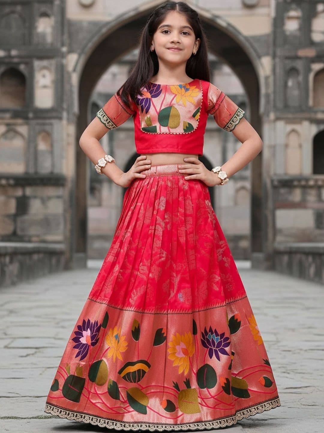 Sangria Girls Ready to Wear Lehenga & - view 1