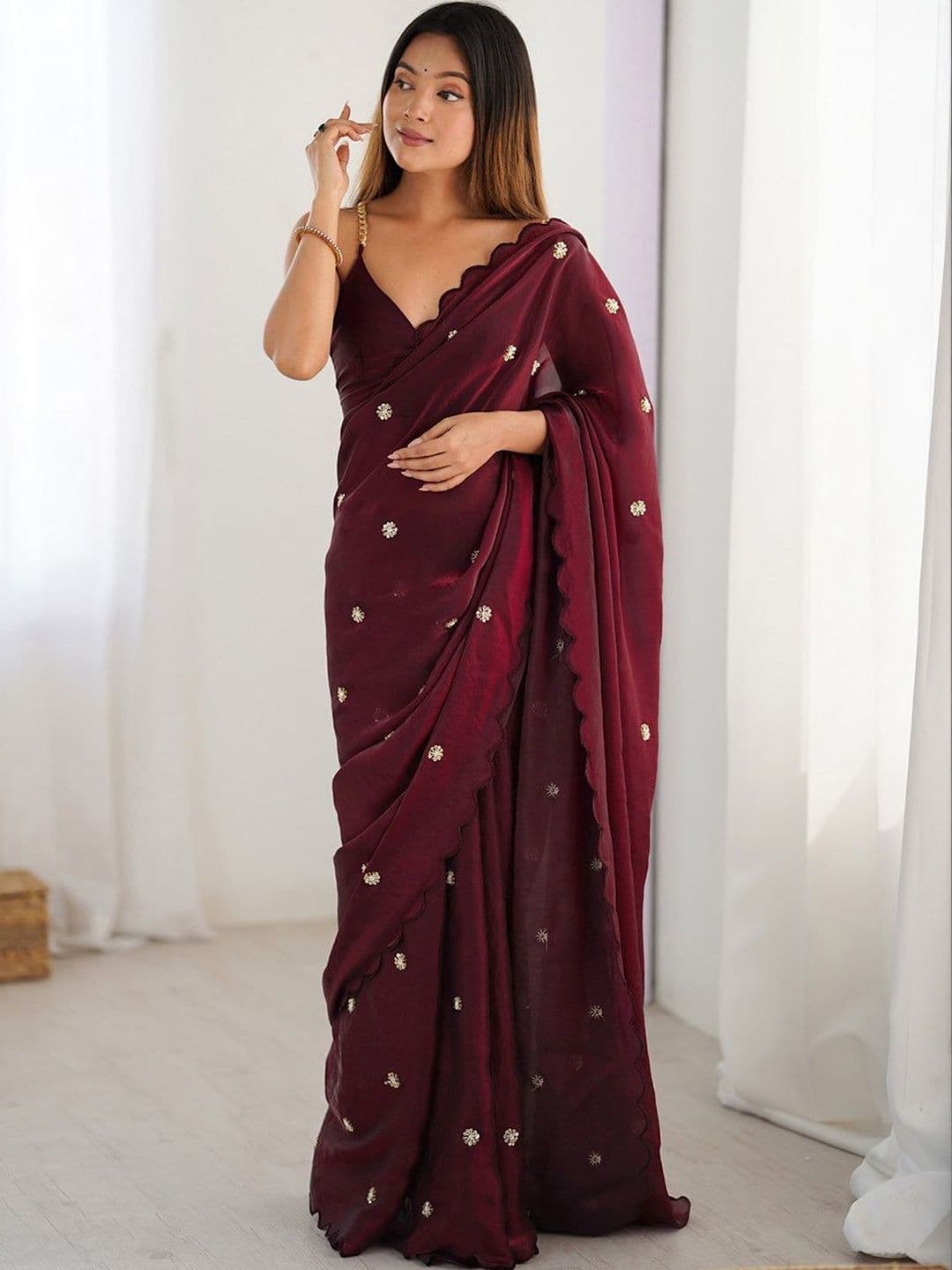 KALINI Floral Embroidered Bagh Saree - view 1