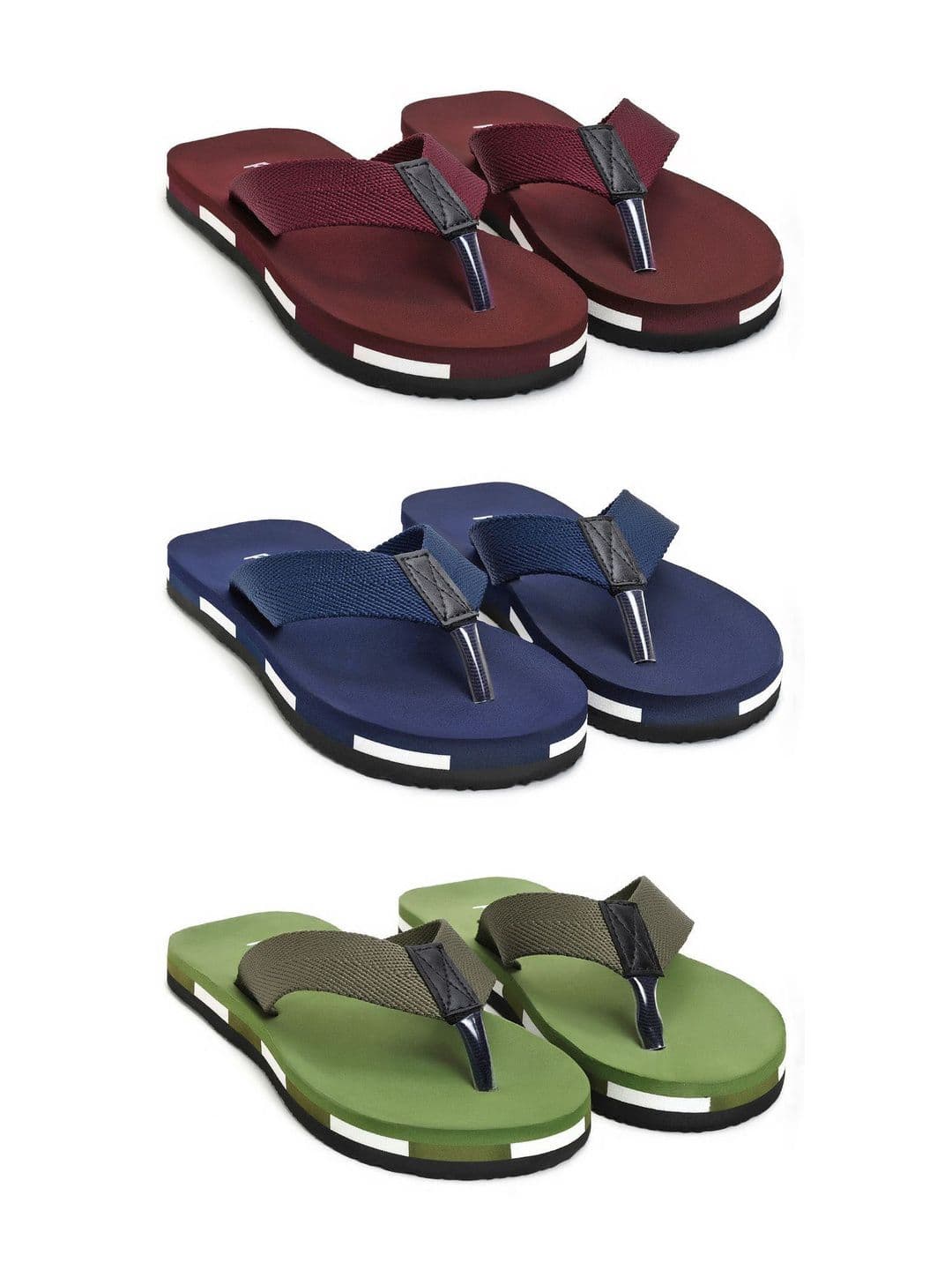PKKART Men Colourblocked Thong Flip-Flops - view 1
