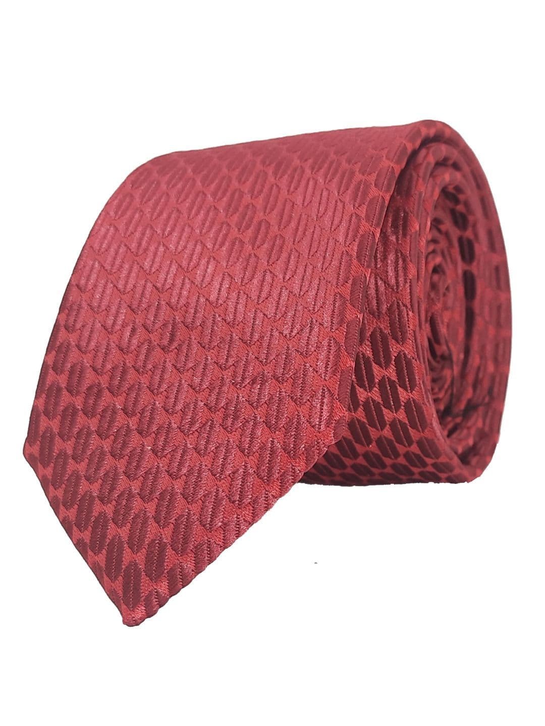 EXOTIQUE Men Woven Design Skinny Tie - view 1