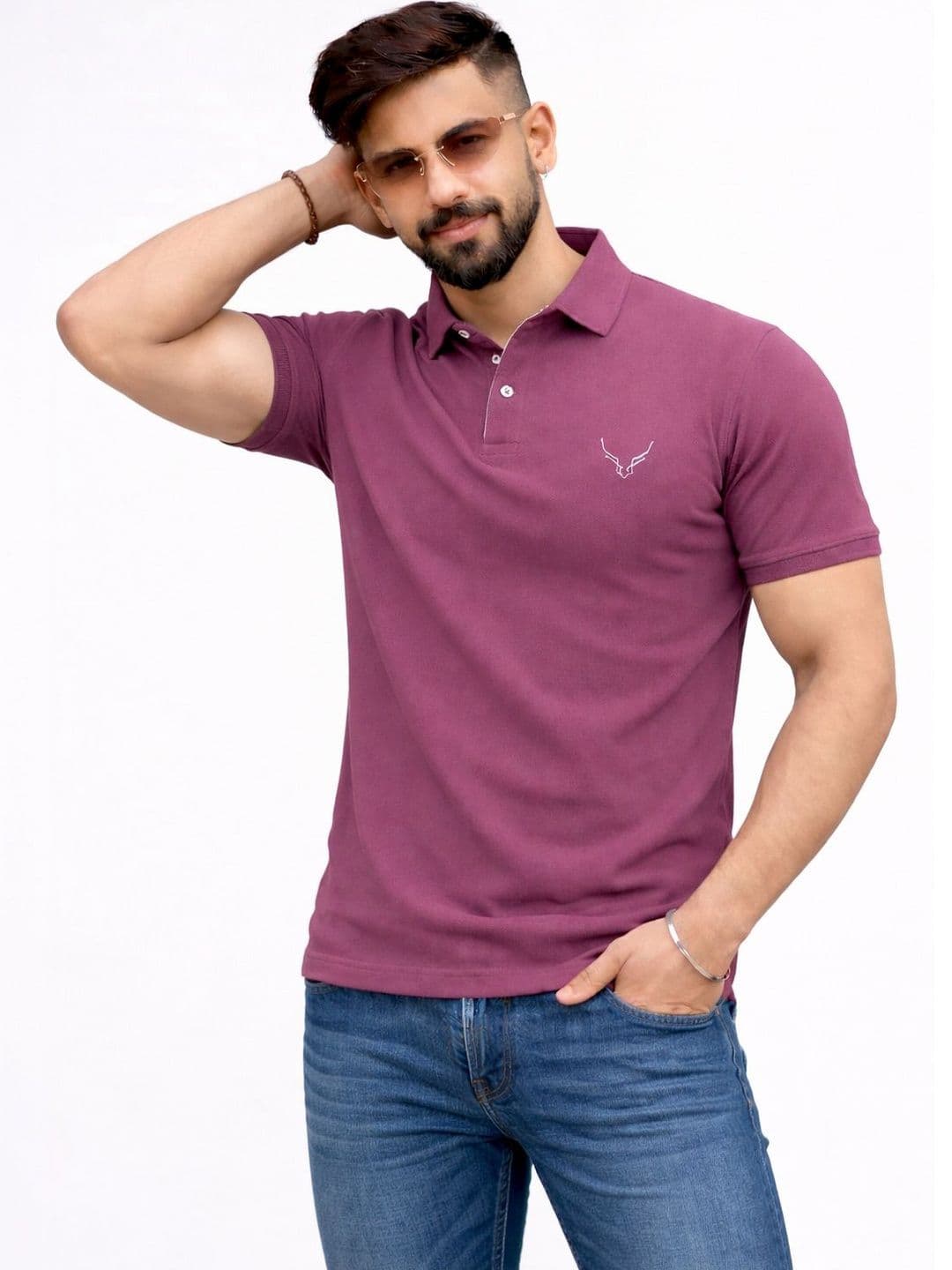 HANABY Men Polo Collar Brand Logo T-shirt - view 1