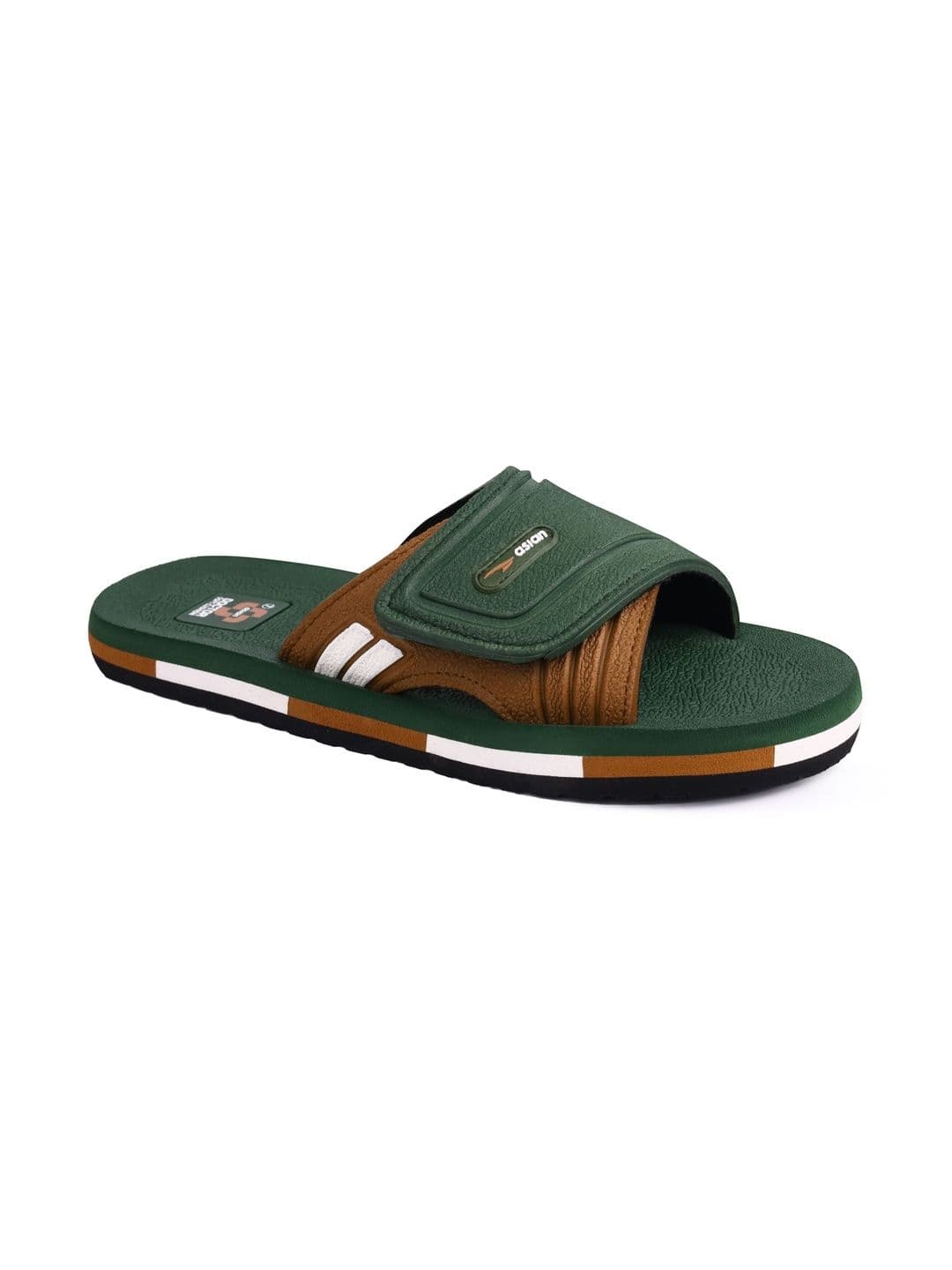 ASIAN Men Colourblocked Sliders - view 1
