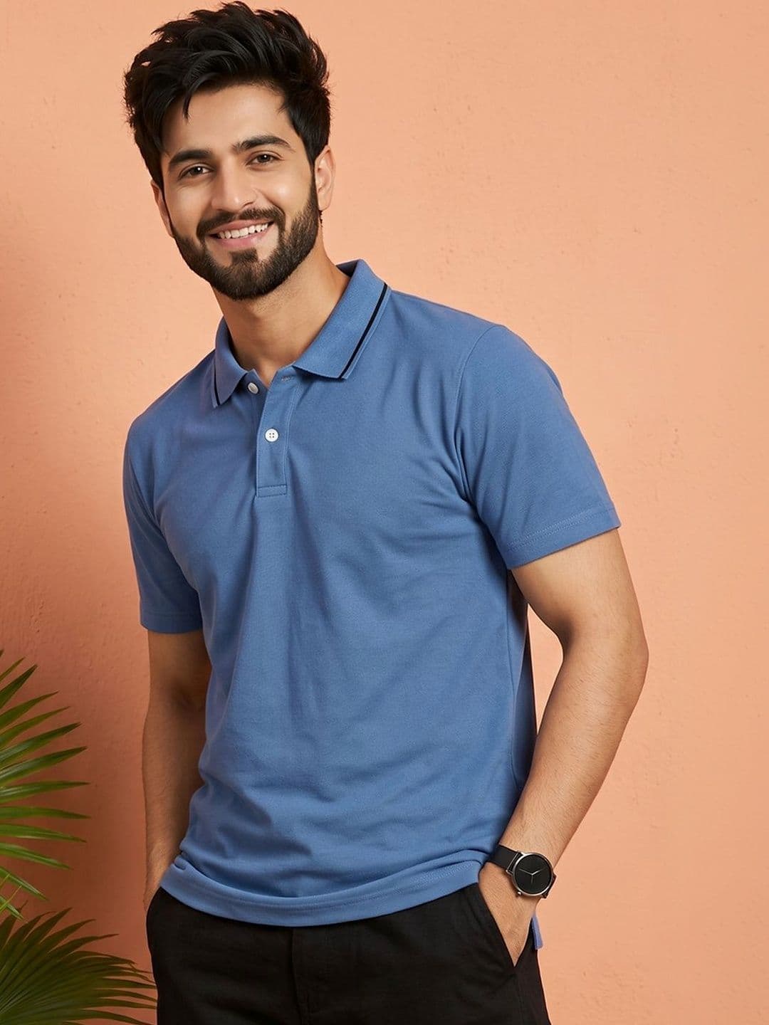 HERE&NOW Men Polo Collar T-shirt - view 1