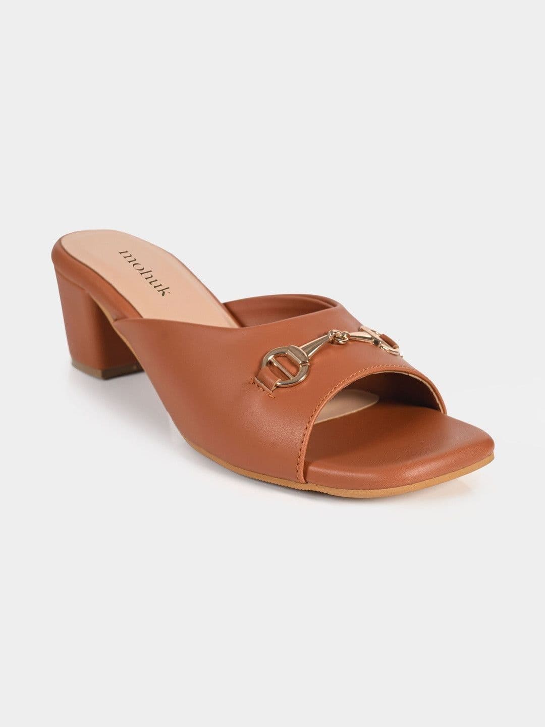 MOHUK PU Block Mules with Buckles - view 1