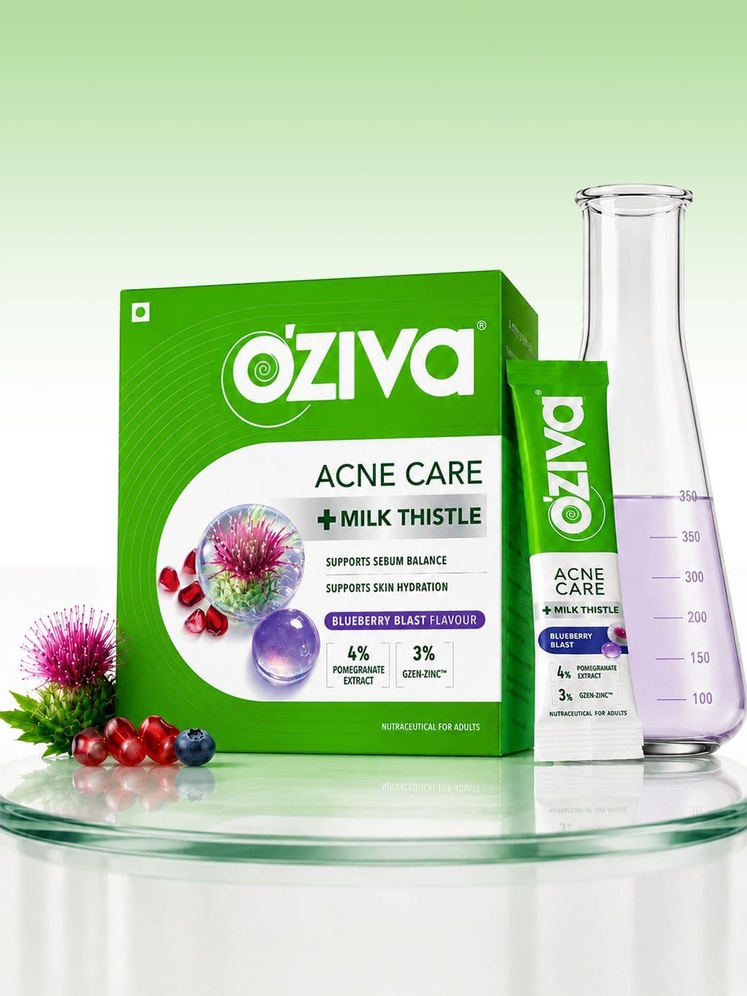 OZiva Acne Care + Milk Thistle - 30 Sachets - view 1