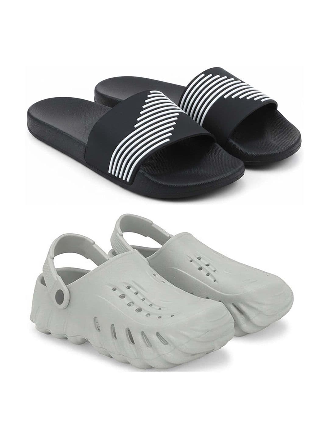 KAPYANSH Men Striped Sliders - view 1