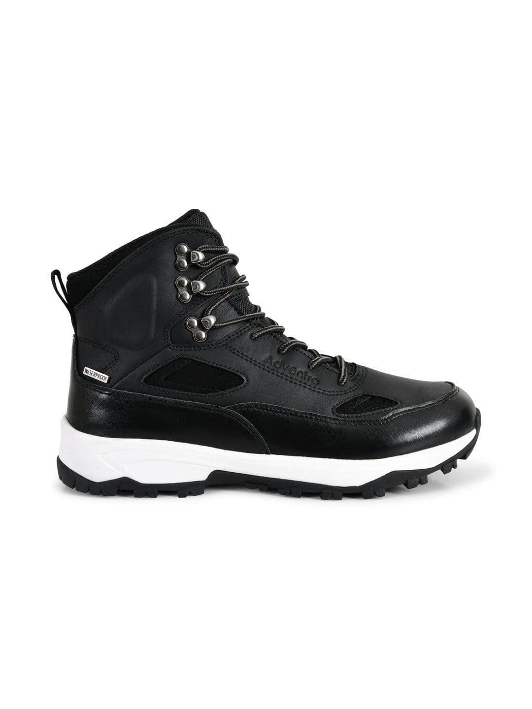 Adventra Sports Men Black Mid-High Ankle Waterproof Edge Comfort Trekking Shoes - view 1