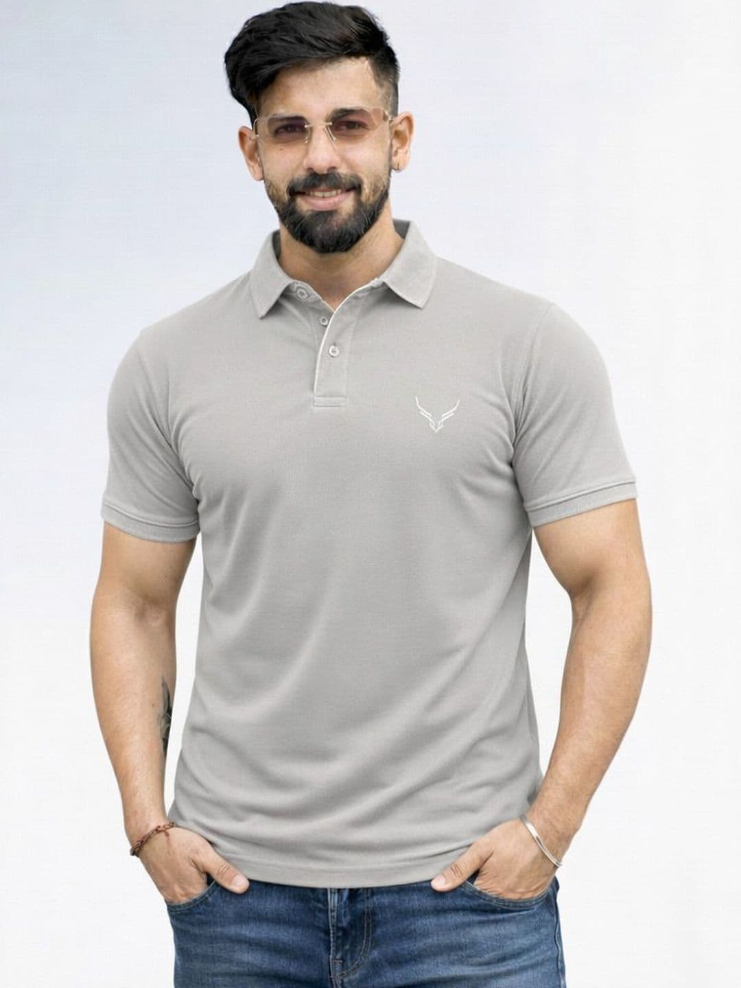 AVRIE Men Brand Logo Polo Collar T-shirt - view 1