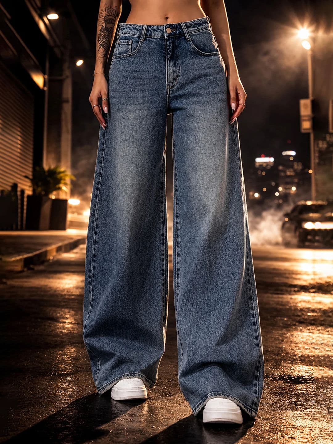 Kotty Women Wide Leg High-Rise Stretchable Jeans - view 1