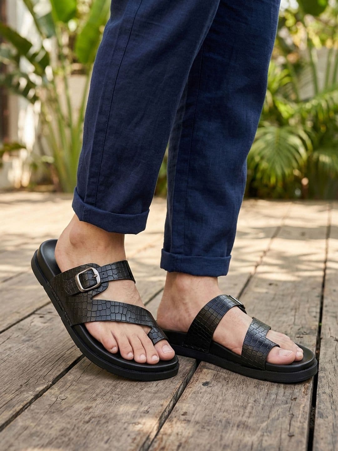 Carlton London Men Leather Comfort Sandals - view 1