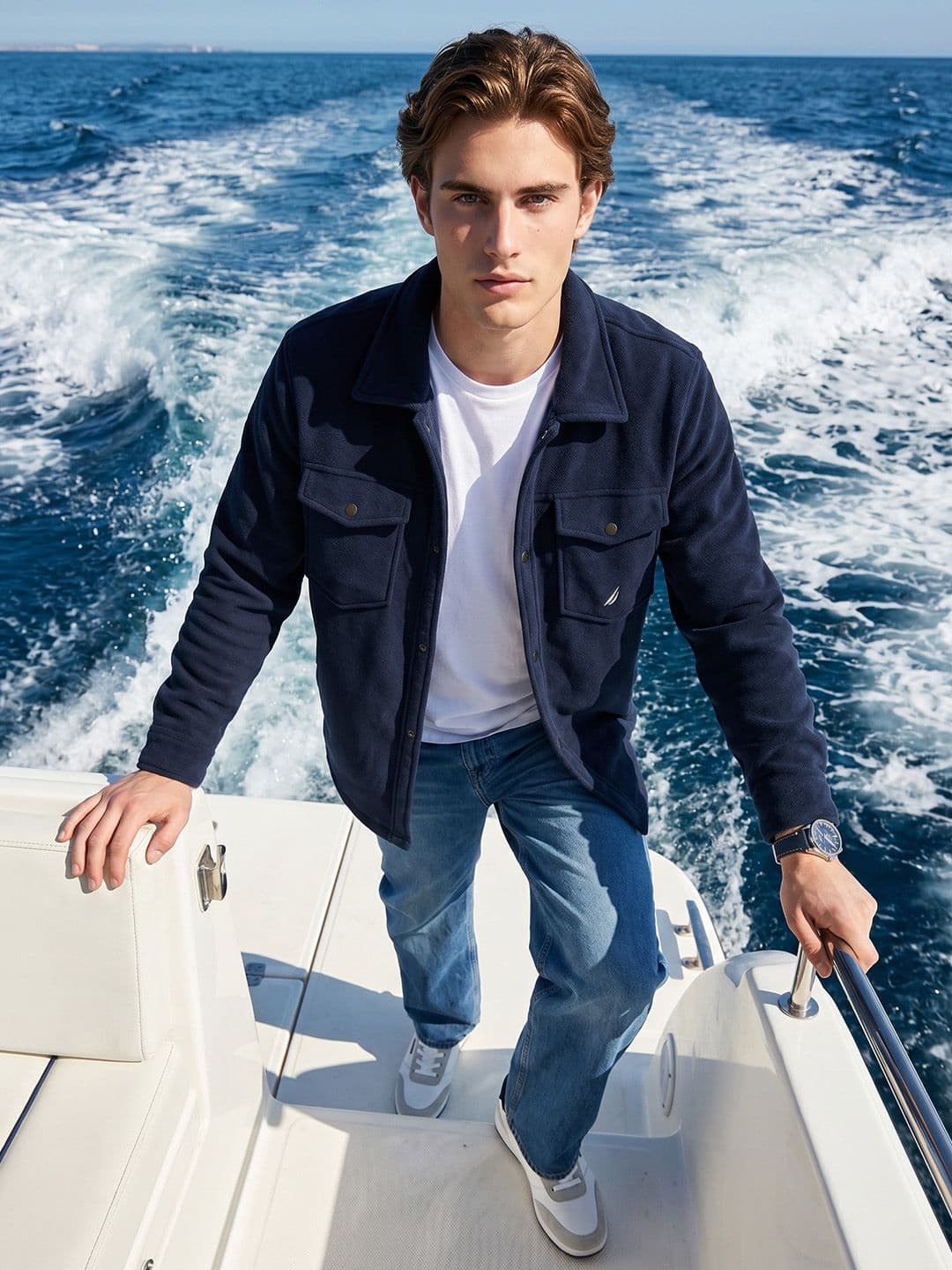 Nautica Spread Collar Tailored Jacket - view 1