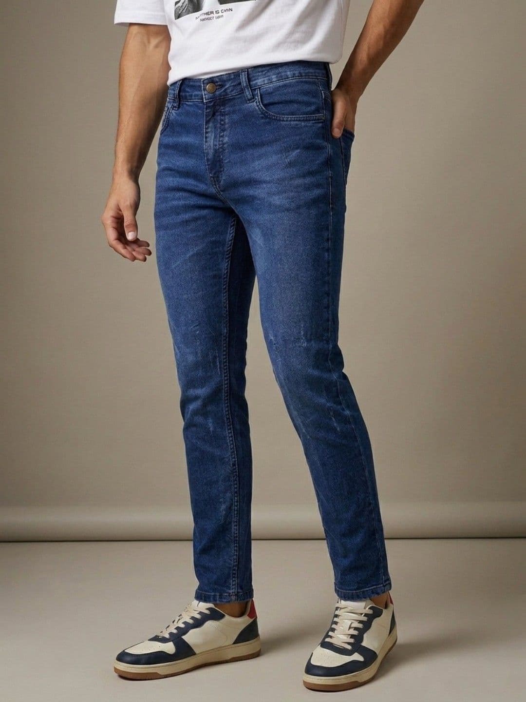 glitchez Men Skinny Fit Light Fade Stretchable Jeans - view 1
