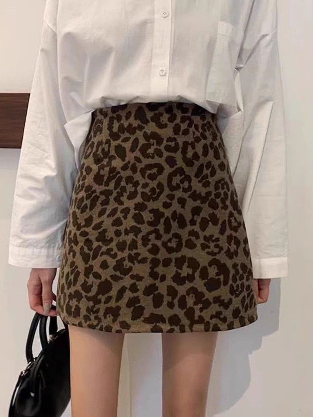 Suo Women Animal Animal or Skin Print Mini A-Line Skirt - view 1