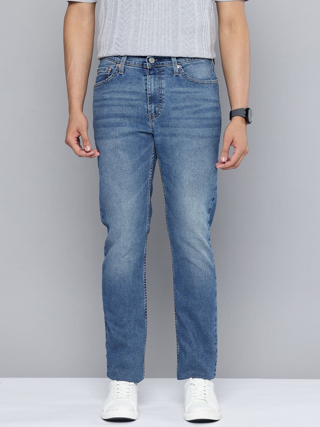 Levis Men 511 Slim Fit Mid-Rise Light Fade Stretchable Jeans - view 1