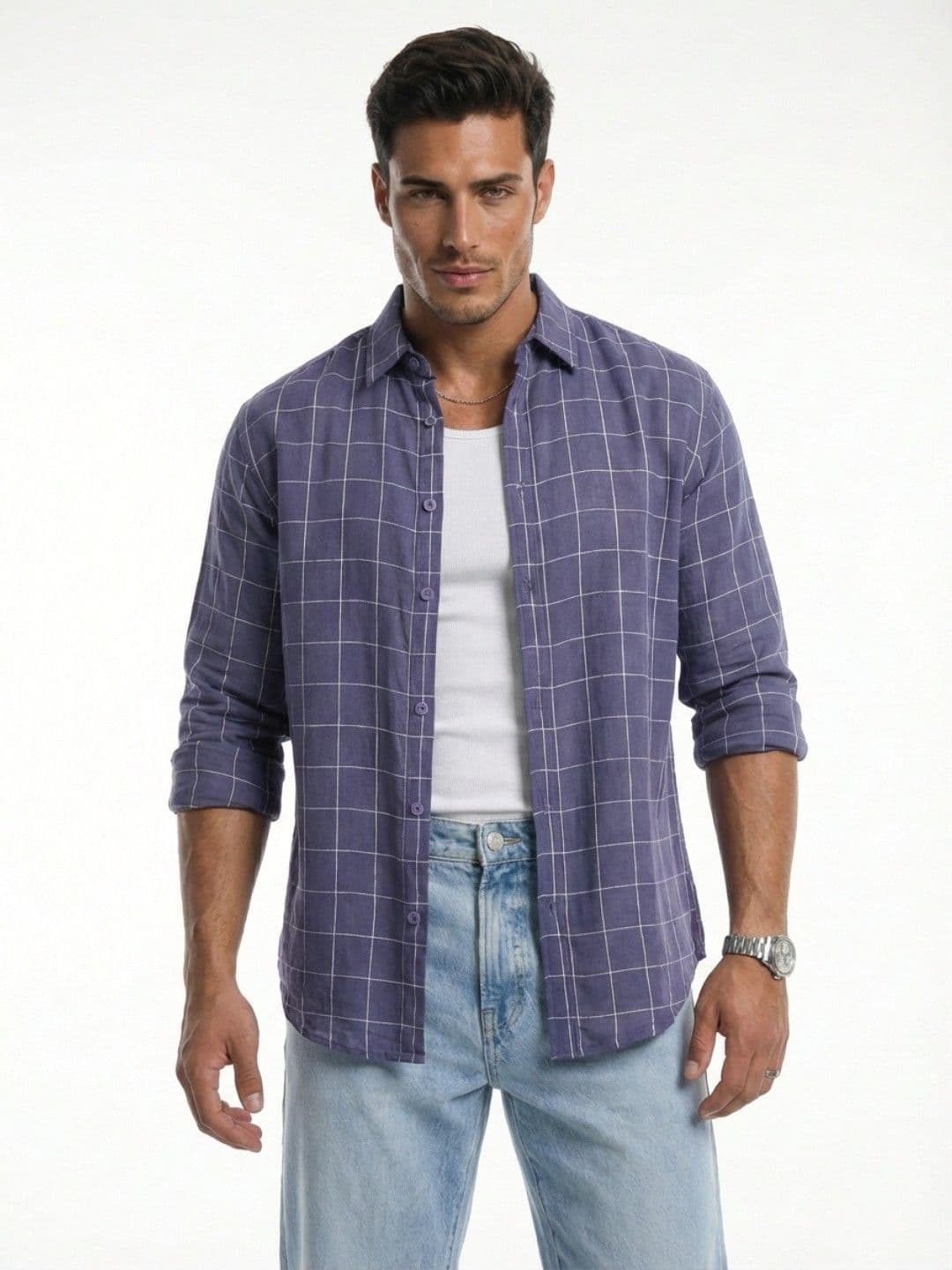 glitchez Checked Relaxed Fit Casual Shirt - view 1