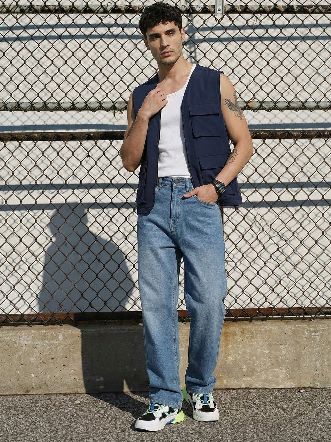 The Roadster Life Co. Men Mid Rise Relaxed Fit Stretchable Jeans - view 1