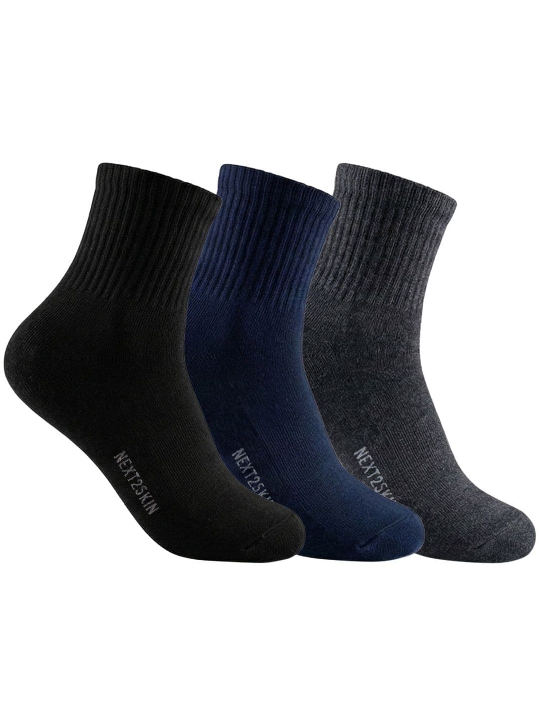 N2S NEXT2SKIN Men Pack of 3 Cotton Assorted Above Ankle Socks - view 1