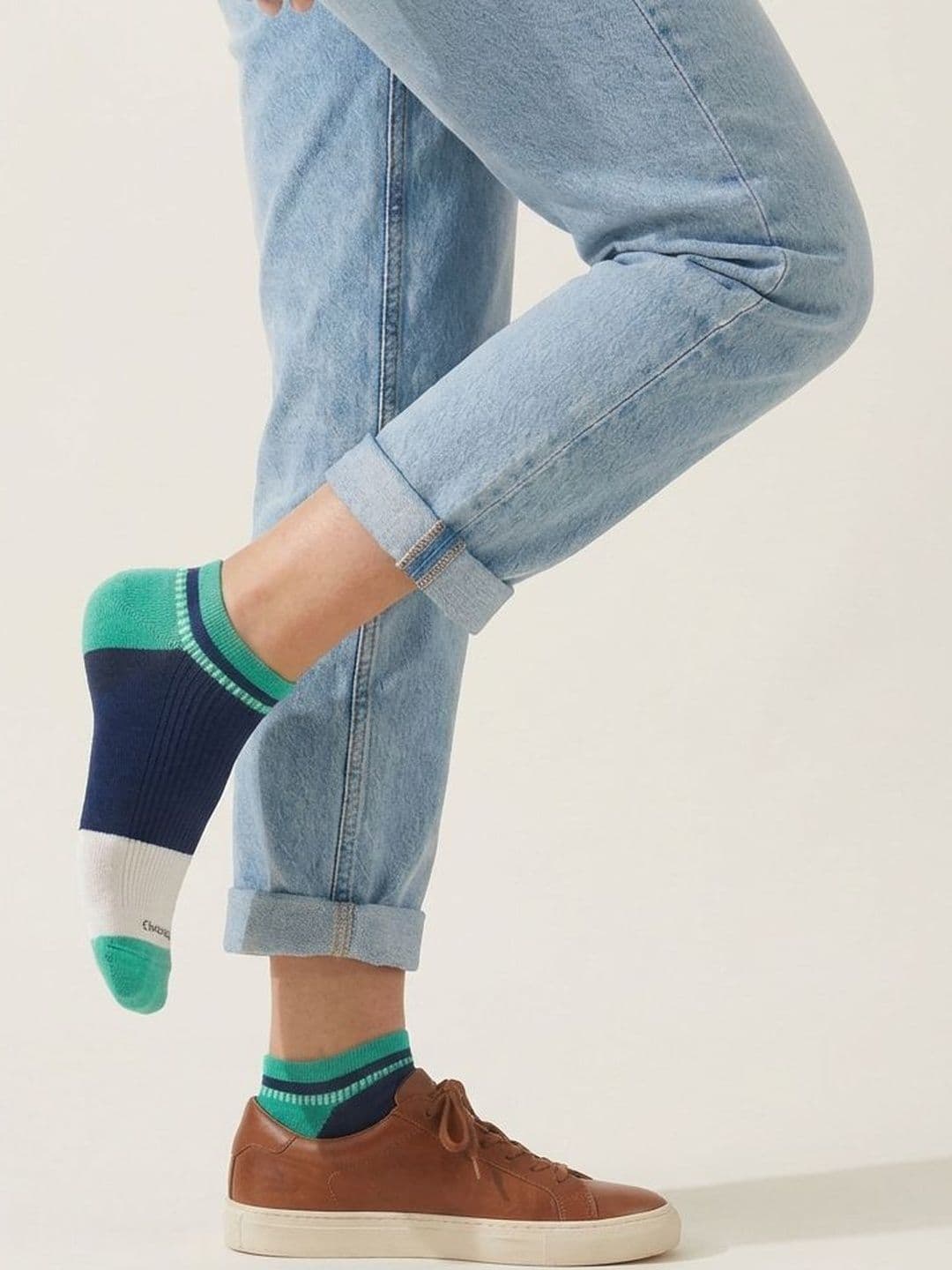 Sockscarving Unisex Cotton Blend Colourblocked Ankle Length Socks - view 1
